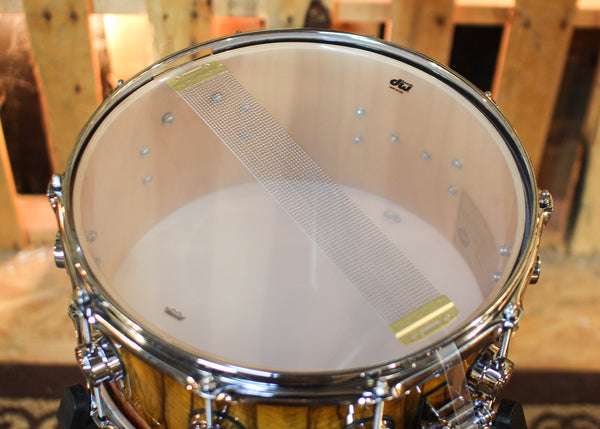 DW 6.5x14 Collector's Maple 333 Almond Burst over Black Limba Snare Drum - SO#1430090
