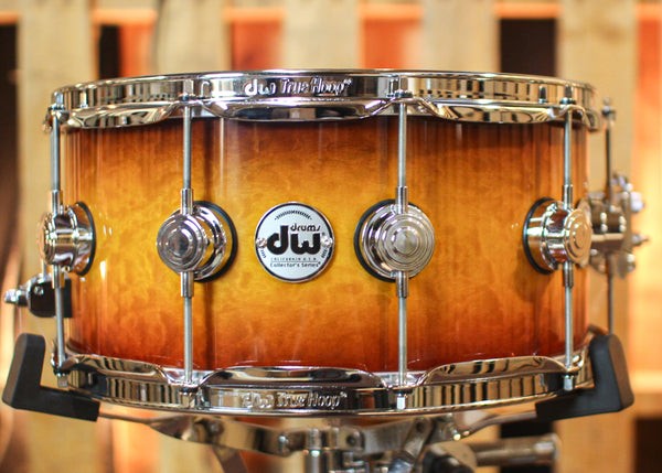 DW 6.5x14 Collector's 333 Tobacco Burst over Albino Wood Snare Drum - SO#1362416