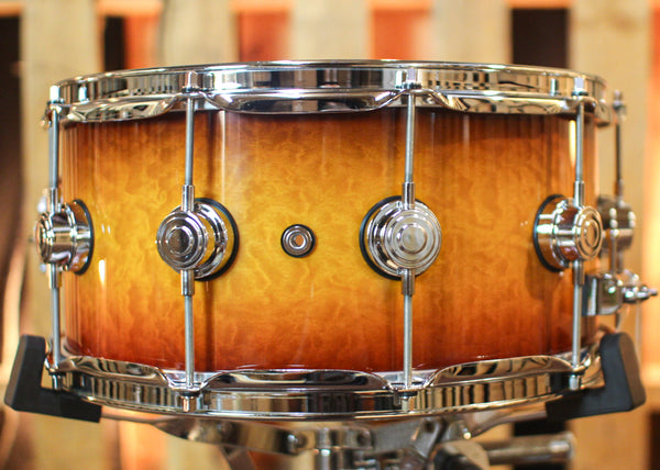 DW 6.5x14 Collector's 333 Tobacco Burst over Albino Wood Snare Drum - SO#1362416