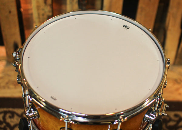 DW 6.5x14 Collector's 333 Tobacco Burst over Albino Wood Snare Drum - SO#1362416