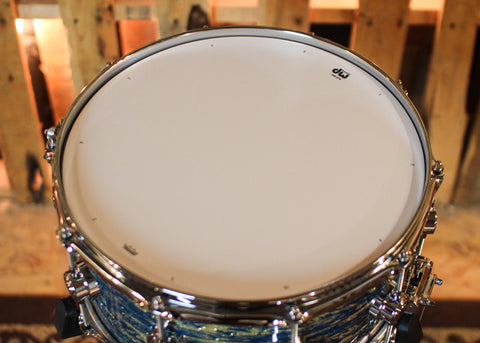 DW 6.5x14 Collector's Maple 333 Blue Oyster Glass Snare Drum - SO#1441174