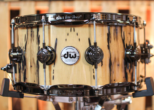 DW 6.5x14 Collector's Maple 333 Ivory Ebony Snare Drum - SO#1315774