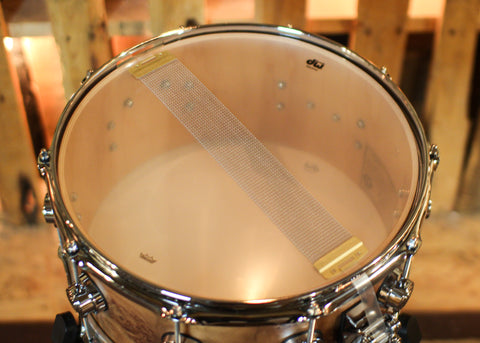 DW 6.5x14 Collector's Maple 333 Natural Hard Satin over Elm Burl Snare Drum - SO#1421337