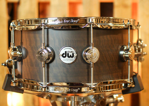 DW 6.5x14 Collector's Maple 333 Smoked Figured Eucalyptus Snare Drum - SO#1424762