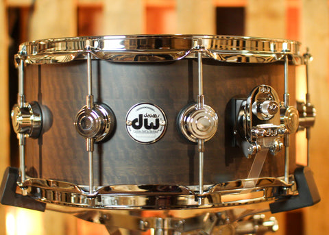 DW 6.5x14 Collector's Maple 333 Smoked Figured Eucalyptus Snare Drum - SO#1424762