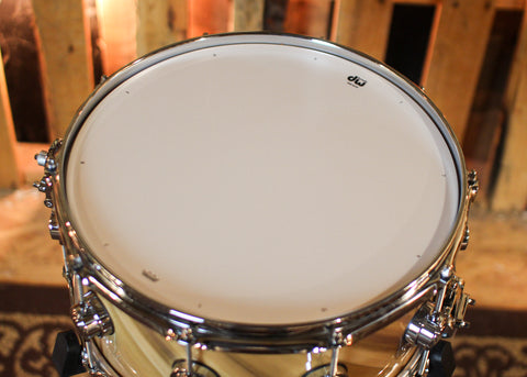 DW 6.5x14 Collector's Maple 333 Natural Lacquer over Twisted Rainbow Snare Drum - SO#1424079