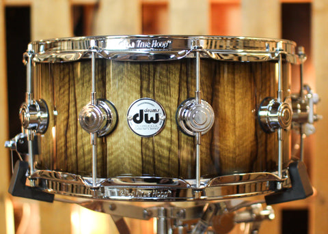 DW 6.5x14 Collector's Maple 333 Quick Candy Black Burst over Black Limba Snare Drum - SO#1430089