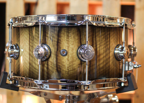 DW 6.5x14 Collector's Maple 333 Quick Candy Black Burst over Black Limba Snare Drum - SO#1430089