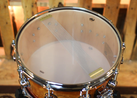 DW 6.5x14 Collector's Maple 333 Rich Red Burst over Quilted Maple Snare Drum - SO#1444857