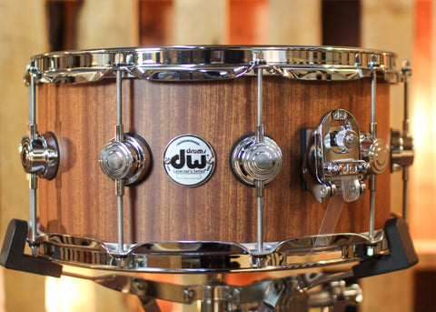 DW 6.5x14 Collector's Maple Mahogany Natural Hard Satin Snare Drum - SO#1326687