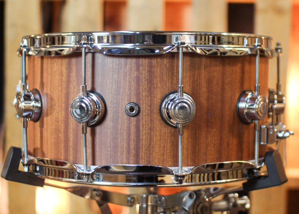 DW 6.5x14 Collector's Maple Mahogany Natural Hard Satin Snare Drum - SO#1326687