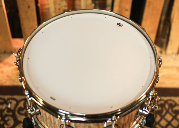 DW 6.5x14 Collector's Maple Mahogany Quilted Maple Snare Drum - SO#1344454