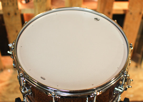 DW 6.5x14 Collector's Maple Mahogany Tortoise Shell Pomelle Snare Drum - SO#1315795