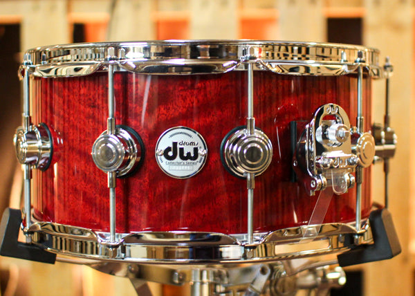 DW 6.5x14 Collector's Maple VLT Cherry Stain over Nyatoh Snare Drum - SO#1378891