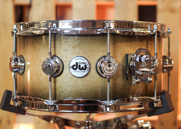 DW 6.5x14 Collector's Maple VLT Candy Black Burst over Birdseye Maple Snare Drum - SO#1444600