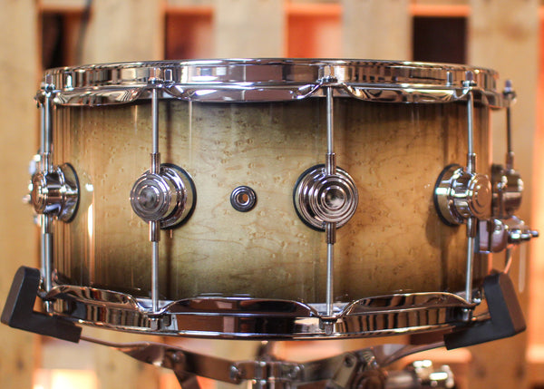 DW 6.5x14 Collector's Maple VLT Candy Black Burst over Birdseye Maple Snare Drum - SO#1444600
