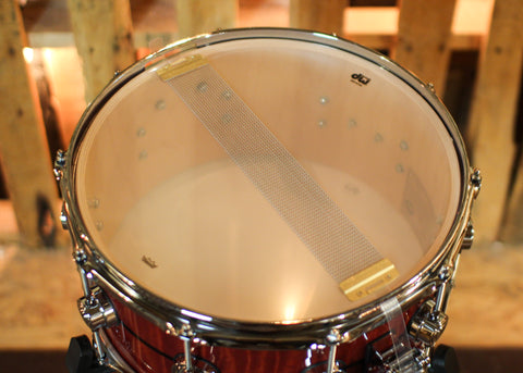 DW 6.5x14 Collector's Maple VLT Cherry Stain Makore Snare Drum - SO#1426113