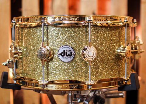 DW 6.5x14 Collector's Maple VLT Gold Glass Snare Drum - SO#1304627