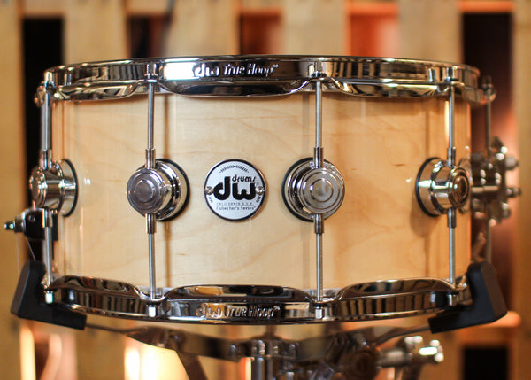 DW 6.5x14 Collector's Maple VLT Natural Lacquer Snare Drum - SO#1424780