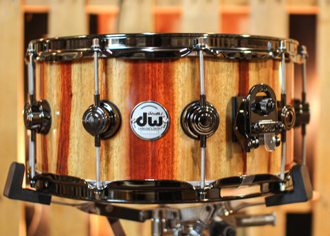 DW 6.5x14 Collector's Maple VLT Candy Stripe Padauk Snare Drum - SO#1344440