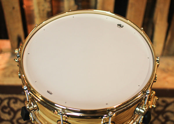 DW 6.5x14 Collector's Maple VLT Olive Ash Burl Snare Drum - SO#1188896