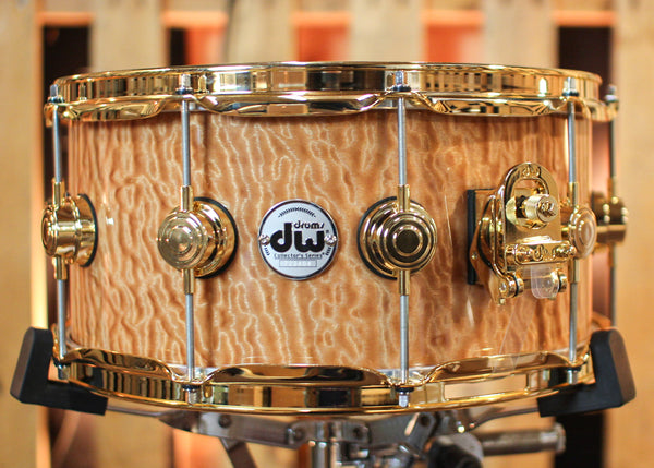 DW 6.5x14 Collector's Maple VLT Quilted Moabi Snare Drum - SO#1344434