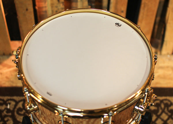 DW 6.5x14 Collector's Maple VLT Quilted Moabi Snare Drum - SO#1344434