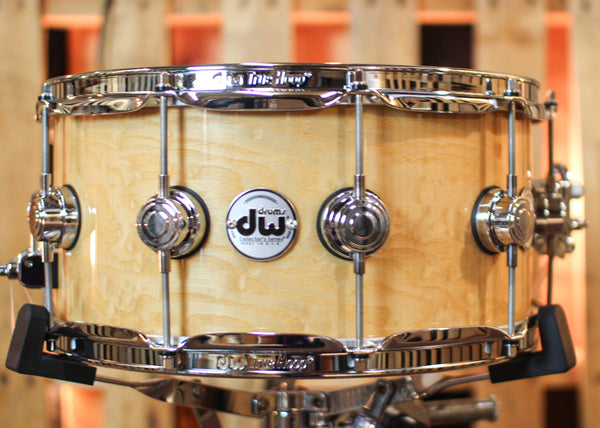 DW 6.5x14 Collector's Maple VLT White Ash Pomelle Snare Drum - SO#1119651