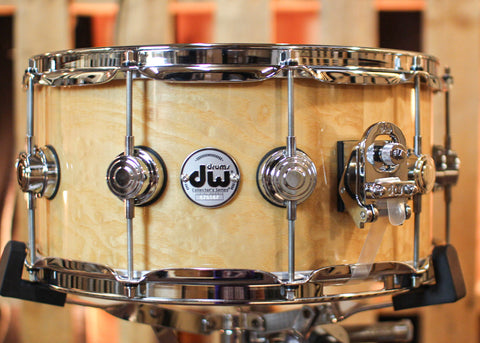 DW 6.5x14 Collector's Maple VLT White Ash Pomelle Snare Drum - SO#1119651