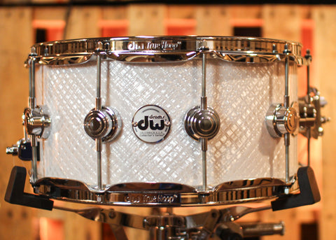 DW 6.5x14 Collector's Maple VLT White Crystal Snare Drum - SO#1339947