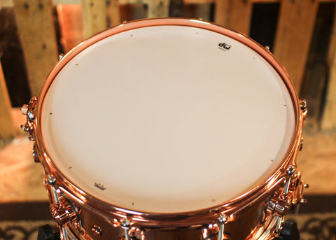 DW 6.5x14 Collector's Polished Copper Snare Drum w/ Copper Hardware