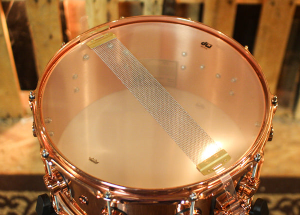 DW 6.5x14 Collector's Polished Copper Snare Drum w/ Copper Hardware
