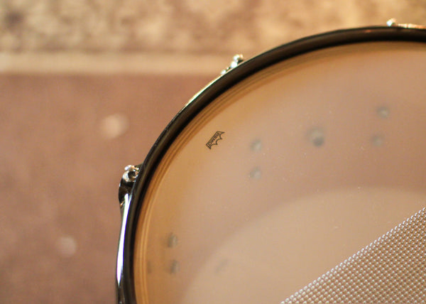 DW 6.5x14 Collector's Pure Birch HVLT Purple to Regal Blue Fade over Elm Burl Snare Drum - SO#1424764