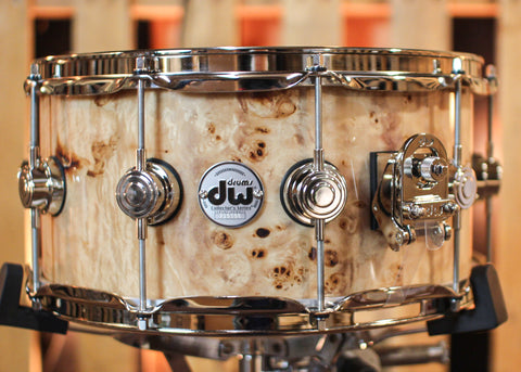 DW 6.5x14 Collector's Pure Birch VLT Mapa Burl Snare Drum - SO#1344480