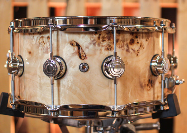 DW 6.5x14 Collector's Pure Birch VLT Mapa Burl Snare Drum - SO#1344480