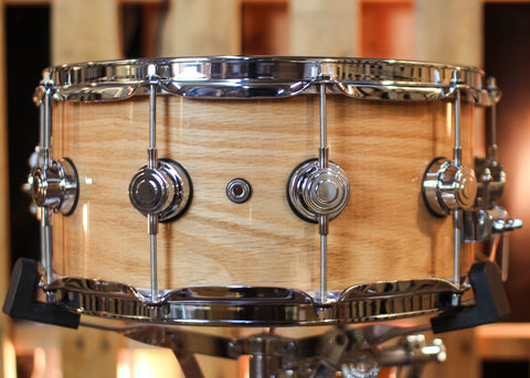 DW 6.5x14 Collector's Pure Oak HVLT Natural Lacquer Snare Drum - SO#1424770