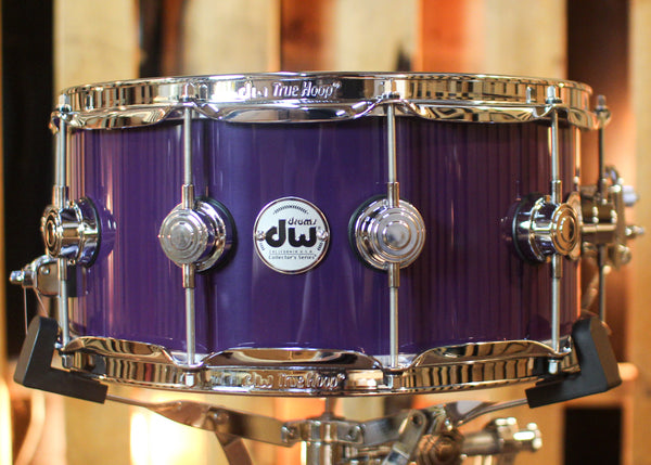 DW 6.5x14 Collector's Purpleheart HVLT Solid Purple Lacquer Snare Drum - SO#1448315