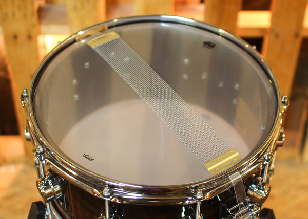 DW 6.5x14 Collector's Walnut Candy Black Fade over Smoked Figured Eucalyptus Snare Drum - SO#1424834