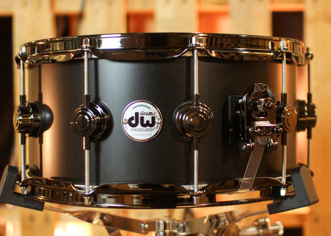 DW 6.5x14 Collector's SonicPly Ebony Satin Oil Snare Drum - SO#1412873