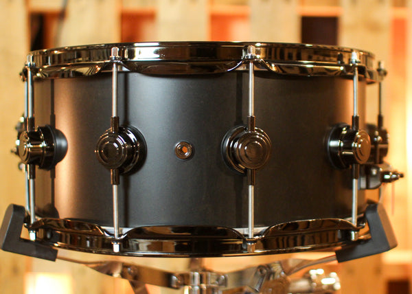 DW 6.5x14 Collector's SonicPly Ebony Satin Oil Snare Drum - SO#1412873
