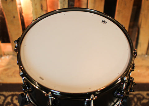 DW 6.5x14 Collector's SonicPly Ebony Satin Oil Snare Drum - SO#1412873
