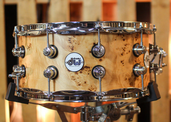 DW 6.5x14 Design Limited Edition Mapa Burl over Birch Snare Drum