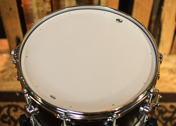 DW 6.5x14 Collector's Maple VLT Deep Cherry Satin Oil Snare Drum - SO#1318344