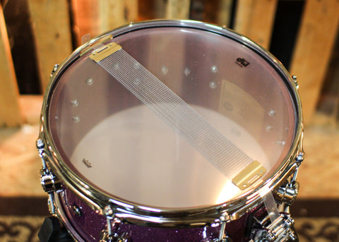 DW 6x13 Collector's Pure Purpleheart HVLT Purple Glass Snare Drum - SO#1388990