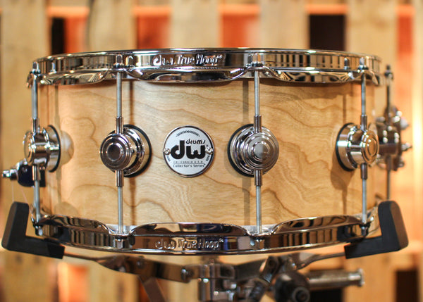 DW 6x14 Collector's Cherry Spruce Natural Satin Oil Snare Drum - SO#1352016