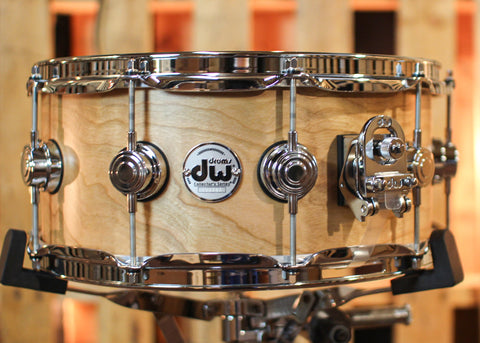 DW 6x14 Collector's Cherry Spruce Natural Satin Oil Snare Drum - SO#1352016