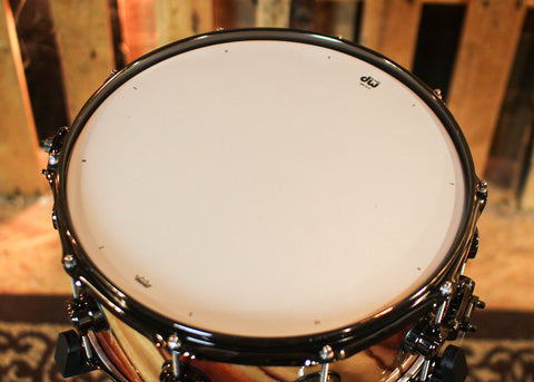 DW 6x14 Collector's Maple VLT Natural Lacquer over Twisted Padauk Snare Drum - SO#1410009