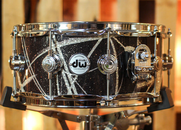 DW 6x14 Collector's Maple VLT Smoke Glass Contrail Snare Drum - SO#1457913