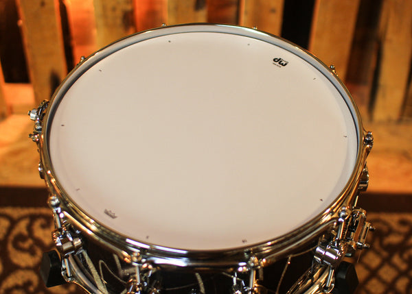 DW 6x14 Collector's Maple VLT Smoke Glass Contrail Snare Drum - SO#1457913