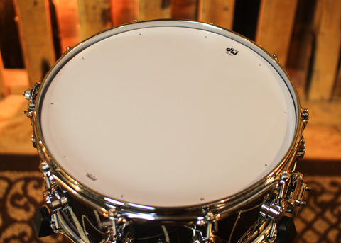 DW 6x14 Collector's Maple VLT Smoke Glass Contrail Snare Drum - SO#1457913